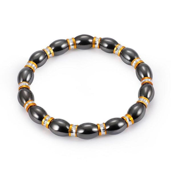 Pulseira magnética preta punk preto 30g ímãs mulheres cristalas de peixe de peixe de ouro Chain Charm Bangle Bangle Jeia de Moda Diretora Delada Dh3ed