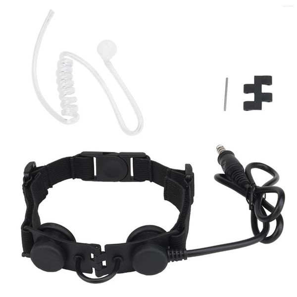 Walkie Talkie Universal Tactical Throat Mic Neckband Smart Headset Control Microfono ad alta sensibilità Chiaramente adatto per bici