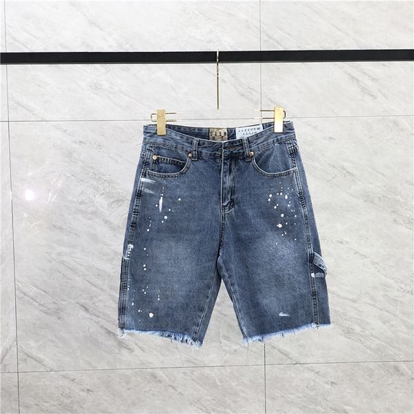 Designer de luxo jeans masculino shorts de verão