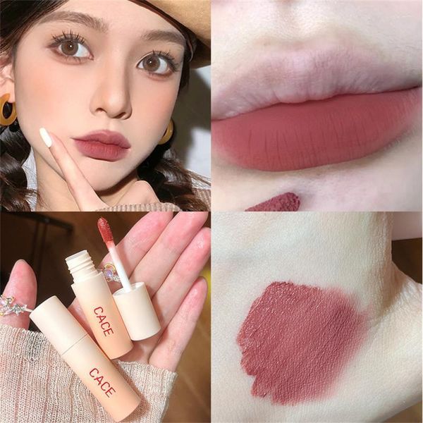 Dudak Parlatıcı Cace 3pcs/Set Matte Yumuşak Mist Rouge Allık Su Geçirmez Ter Korumalı Makyaj Kadın Kozmetik