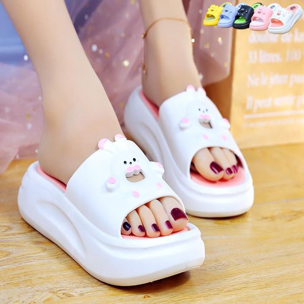 Pantofole Sandali estivi Donna Piattaforma spessa Scarpe da casa Infradito Donna Cute Cartoon Outdoor Beach Zapatillas