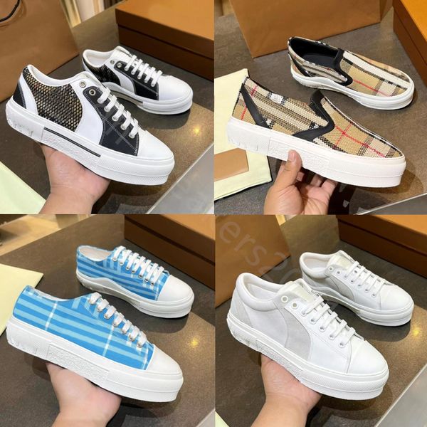 Klassische Canvas-Schuhe, Vintage-Druck, Karo-Sneaker, Gitter-Baumwoll-Trainer, bedruckt, Low-Top-Männer, Frauen, Liebhaber, Streifen-Turnschuhe mit Box 35–45