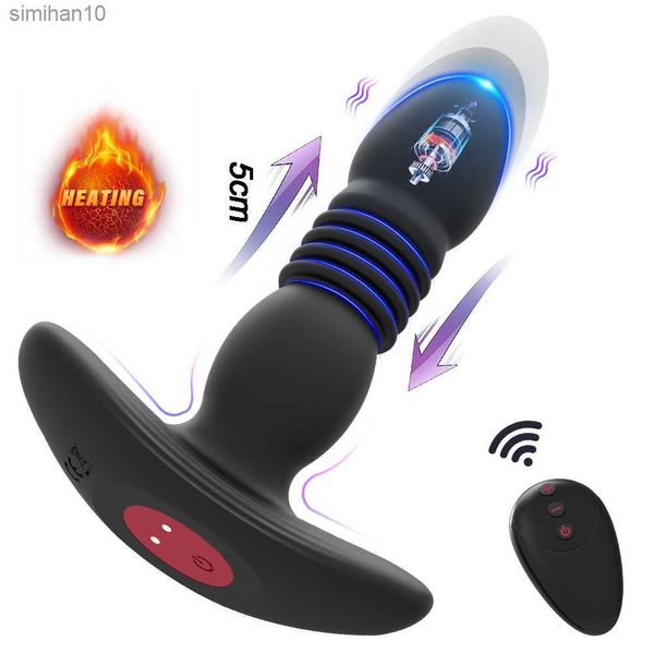 Dildo/Dong 3/5 cm Telesic Vibratore Anale Massaggiatore Prostatico Butt Plug Ritardo Eiaculazione Anello Del Pene Masturbatore Vibratore Giocattoli Del Sesso Per Gli Uomini L230518