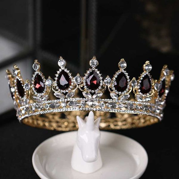 Altri accessori di moda Gioielli per capelli da donna Splendido cristallo viola chiaro Diademi e corone Corona nuziale Tiara Diadema Copricapo da sposa Capelli da sposa A J230525