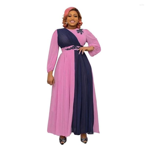 Этническая одежда мода мусульманина мусульманина Кафтана длинное платье кимоно женщины с ссошами ислам шифоновый день рождения африканский