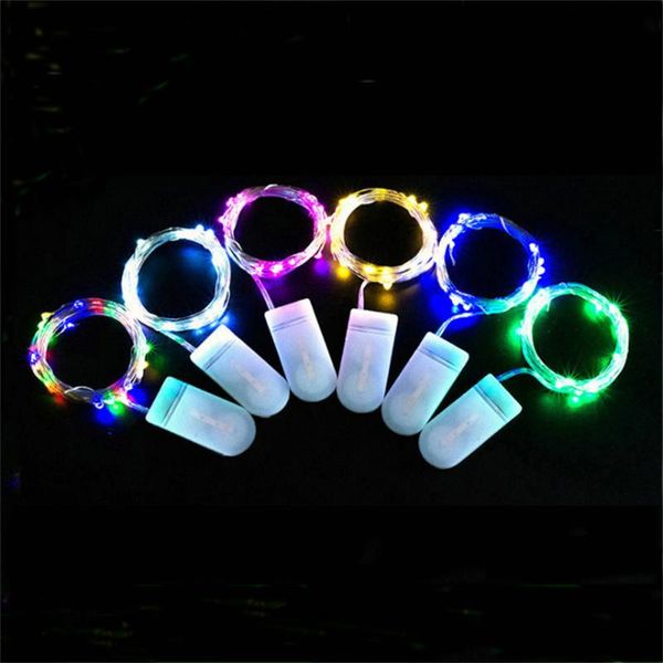 Strings 10pcs 1/2/3/5m Fio de cobre Luzes de cordas LED Fada alimentada por bateria Fada para a festa de casamento da árvore de Natal decorada