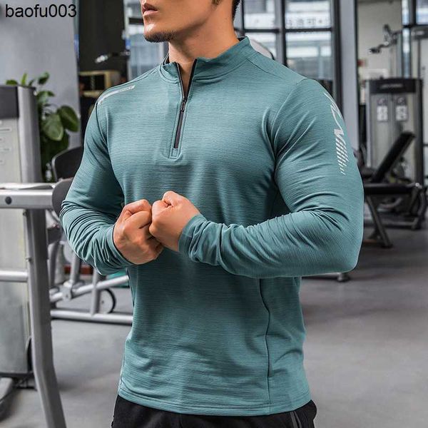 Camisetas masculinas de fit seco de compressão esporte camiseta homens Rashgard fitness mangas compridas Running Sweatshirt Ginásse Jersey Sportswear J230526