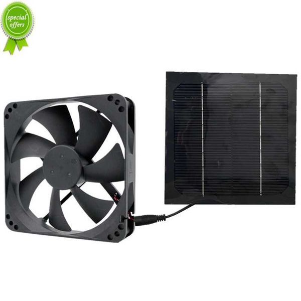 Neue 20 W 12 V Solar Panel Abluftventilator Air Extractor Mini Ventilator Solar Panel Powered Fan für Hund Huhn haus Gewächshaus