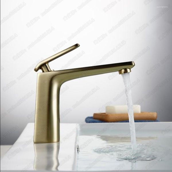 Rubinetti per lavabo da bagno Spazzola Vidric Rubinetto per lavabo con finitura in ottone e miscelatore per acqua fredda Rubinetto monocomando Solid Constru