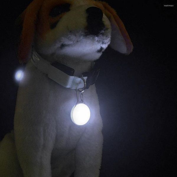 Gece Işıkları Pet Puppy Led Yaka Kolye Malzemeleri Yavru Güvenlik Uyarı Işık Yürüyüş Sırt Çantası Toka Köpek Aksesuarları