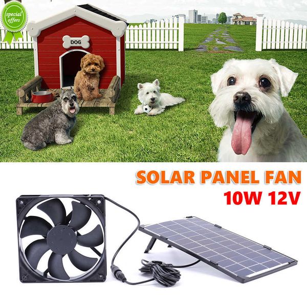Neues 12-V-10-W-Solarpanel-Set, komplettes Outdoor-Sun-Power-Camping-Ventilator, Kühlung, Wohnmobil-Ventilator, Küchen-Abluftventilator