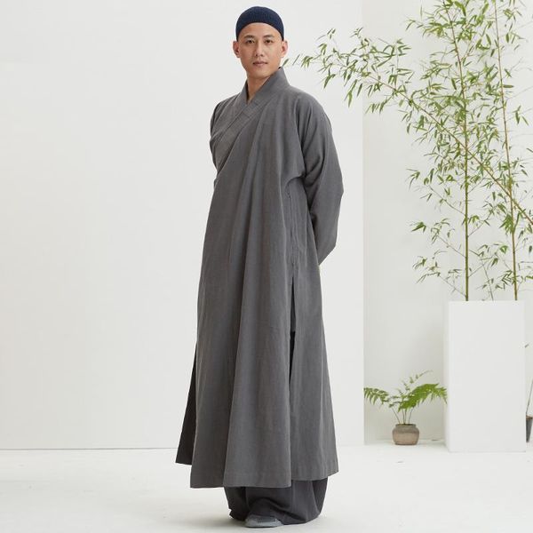 Abbigliamento etnico Ciyuan Cotton Plant Tinto Lungo Cappotto Monk's Yxs01-433 / 465 466