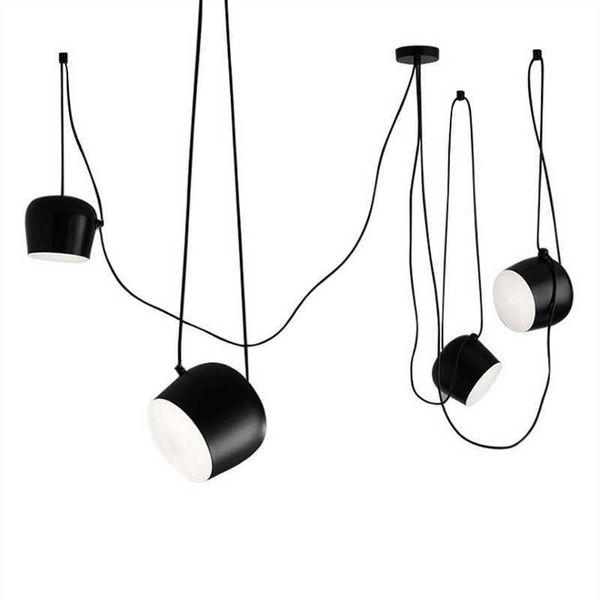 Подвесные лампы Современные барабанные подвесные потолочные потолочные светодиодные лампы промышленные подвесные светильники для ресторана Nordic LOFT Light Perforce G230524
