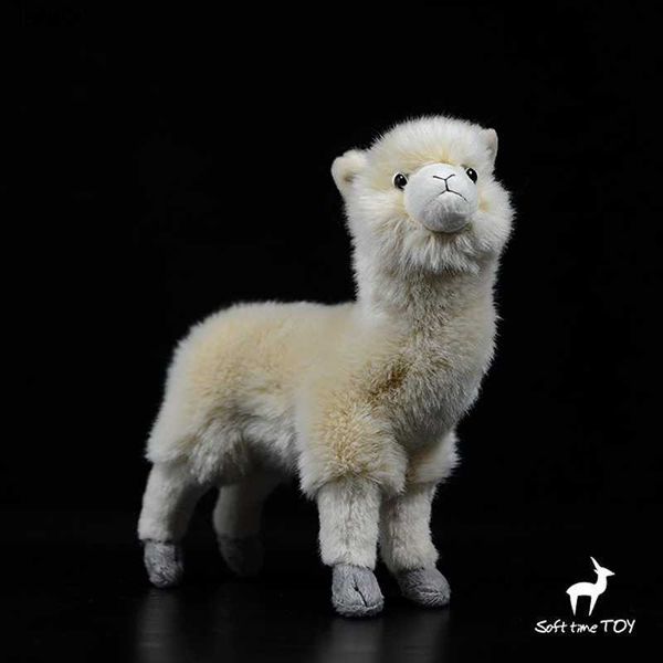 Bebekler Yüksek Kaliteli Sevimli Alpaca Model Peluş Hayvanlar Bebek Çocuk Doğum Günü Hediyeleri Dolgulu Oyuncaklar Yumuşak L230522 L230522