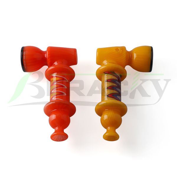 Beracky US Color Glass Hammer Fumando tubos WAG WAG 4,3 polegadas de vidro cozinheiro de vidro de vidro colorido colorido para ervas secas Tobacco Dab Rigs Bongs aquáticos