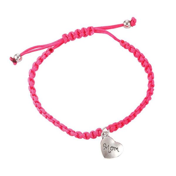 Charm-Armbänder Ich liebe dich, Mutter, Fadengewebt, Glücksschmuck für Muttertagsgeschenk, Familie segne Seilarmband, Mode, Drop-Lieferung, DHPRX