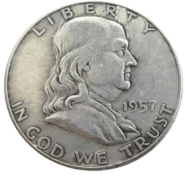 US 1957 P/D Franklin Half Dollar versilberte Kopiermünzen