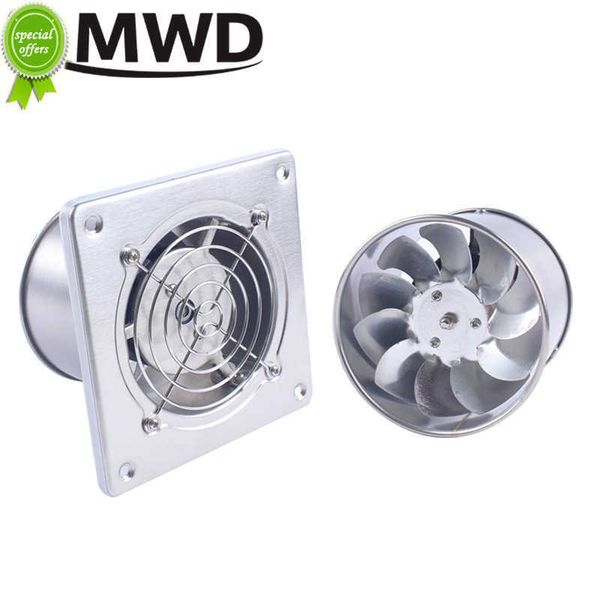 Nuovo 25W 4 pollici Cucina Wc Ventilatore di scarico In acciaio inox Feritoia Mini finestra Ventilatore di scarico Ventilazione dell'aria Soffiatore Tubo di metallo