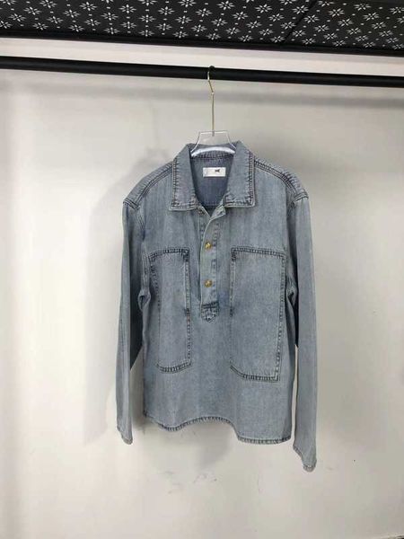 Damenblusen, Hemden, Designerjacken, neue Herbst-Jeanshemden für Damen, gewaschenes Weiß, lockere, langärmelige, lässige TP3W