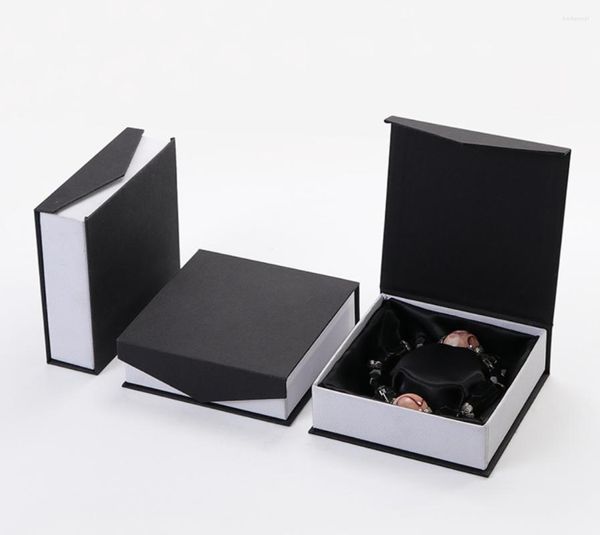 Sacchetti di gioielli 100 pz/lotto Craft Paper Bangle Box Box 9.9x9.9 cm Flip Cover Scatole Handchain Custodia per imballaggio