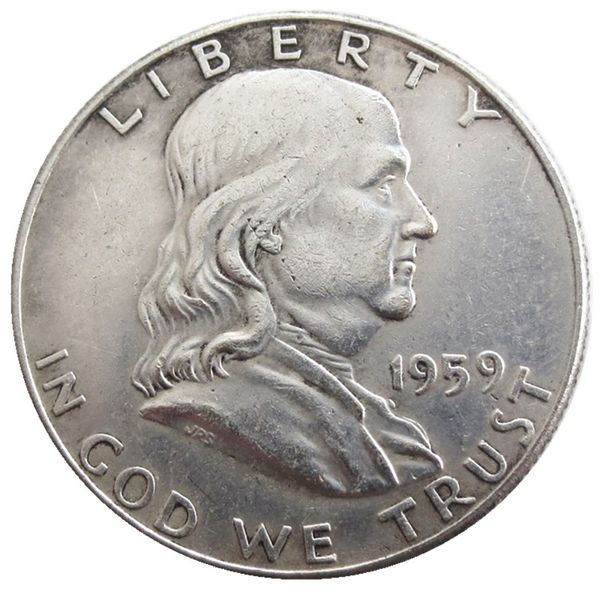 US 1959 P/D/S Franklin Half Dollar versilberte Kopiermünzen