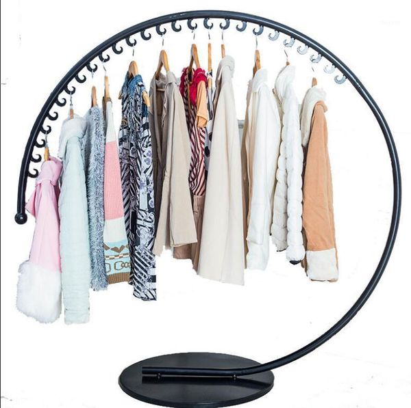 Kleiderbügel Racks Tie Yi Garderobe Boden Hängende Kleiderständer Einfache Mode Bekleidungsgeschäft Display1
