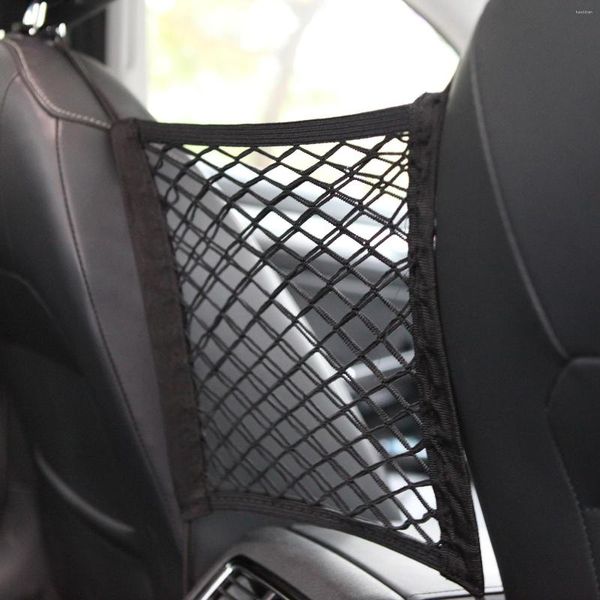 Auto Organizer Innen Kofferraum Lagerung Elastische Mesh Net Tasche Zwischen Sitze Gepäck Halter Tasche Für Auto Teiler Haustier Barriere