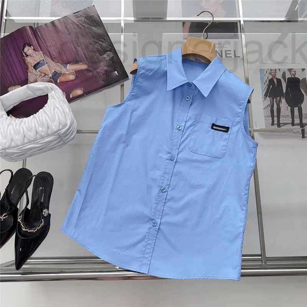 Женские блузкие рубашки Дизайнер 2023 Лето Новая сниженная возрастная девочка молодежь, модная стройная рубашка для одиночной грудь EE0G