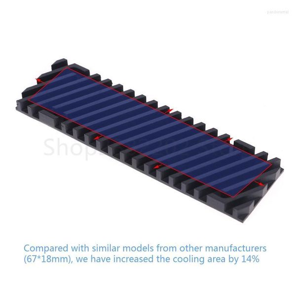 Ventole di raffreddamento per computer Dissipatore di calore in grafene in rame puro M.2 NG-FF 2280 PCI-E NVME SSD Thermal Pad Cooler Radiatore 20x70x1.5/2.0/3.0/4.0mmFans
