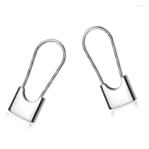 Ohrstecker, europäisch, trendig, Punk, Hip-Hop, Sicherheitsnadel, echtes 925er-Sterlingsilber, Ohrring für Damen und Herren, Party-Schmuck, Geschenk