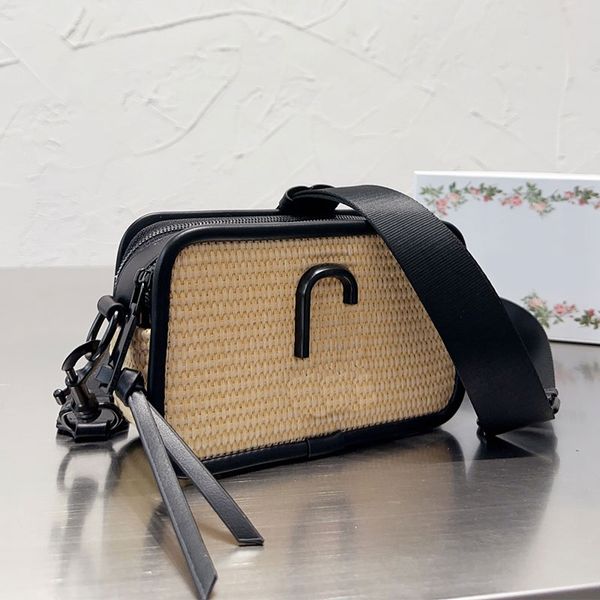 Женщины мешок с крошечным сумкой вязание крючком соломенная сумка для камеры сумки для камеры пляжные сумочки Lafite трава летняя квадратная мессенджеры кошельки модная металлическая буква