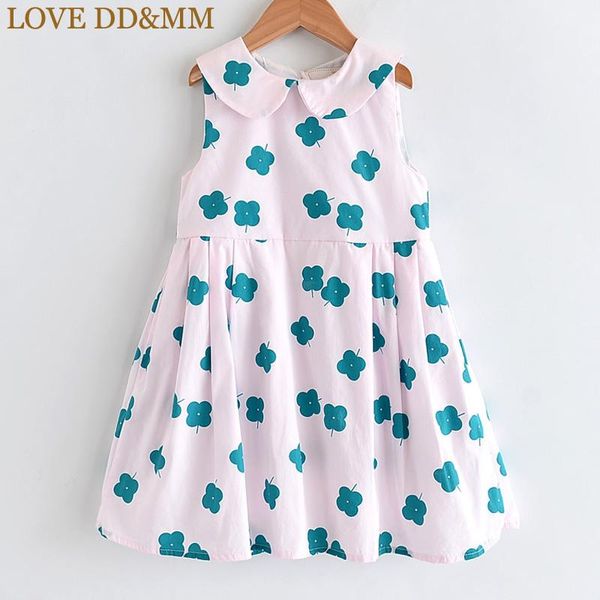 Vestidos de menina amor da menina DDMM Girls 2023 Vestuário infantil do verão
