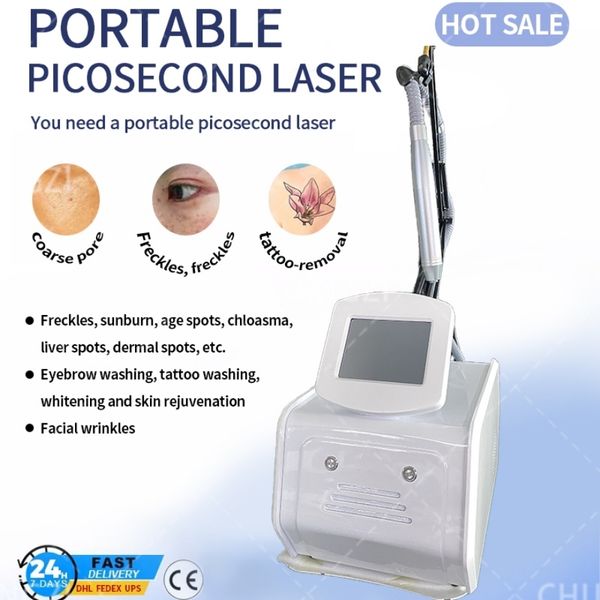Hot Sale Picosegund Machine a laser picolaser nd YAG Laser Freckle Pigment Tattoo Remoção Picosegund Q Switch Device de beleza