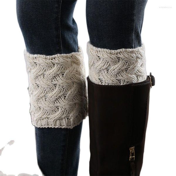 Frauen Socken gestrickte handgemachte Stick Nadel Wind Boot Manschette kurze dicke verdickte Bambus Blume Weihnachten Abdeckung