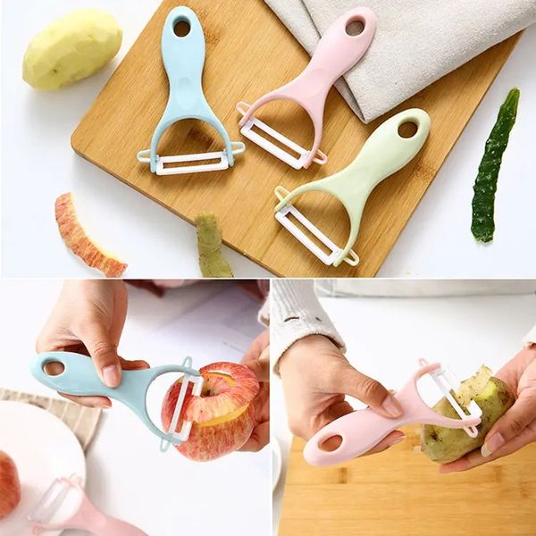 Фруктовые овощные инструменты Creative Ceramic Peeler картофель Peelers Кухонные аксессуары кухня Поставки поставки керамика фрукты кожа G0526