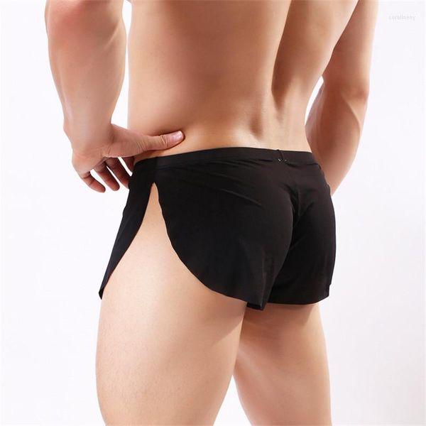 Mutande Uomini sexy Boxer trasparenti Intimo Vedere attraverso Pantaloncini da uomo in maglia Pantaloncini da notte leggeri ultrasottili Boxer