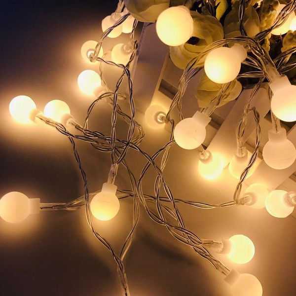 Dizeler LED LIGHT STRING SPUML BALL FESTOUN GARLAND 3M 1.5M Chrismtas Peri Işıkları Tatil Açık Düğün Partisi Ev Odası Dekorasyon