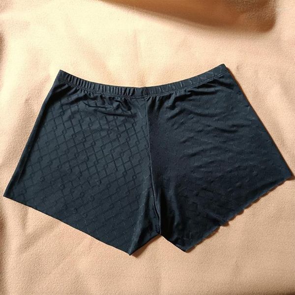 Mutande Uomo Intimo di seta di ghiaccio Pantaloncini trasparenti traspiranti sexy Boxer Slip Mutandine e boxer piatti erotici per la casa casual da donna