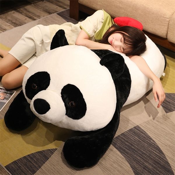 Pluxh Dolls Simulation Love Treasure National Panda Doll Plush Girl Girl Dormiation Pillow Gift Tapete em casa Mat 230525