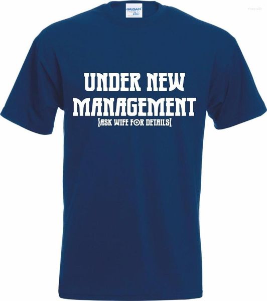 Herren-T-Shirts 2023 Fashion Shirt Transfers Under Management Ask Wife. Lustiges verheiratetes Hochzeits-Bräutigam-Geschenk-T-Shirt