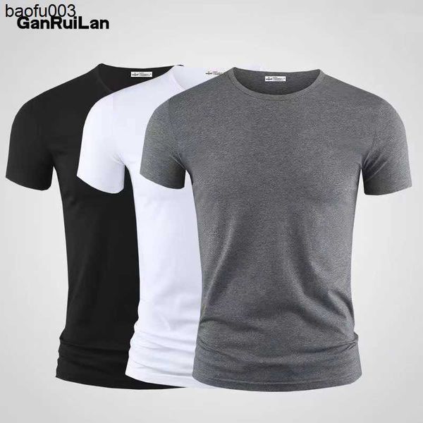 T-shirt da uomo 3 pezzi Top da uomo T-shirt T-shirt da uomo Tendenze della moda Fitness Tshirt 2023 Nuova estate O Collo Manica corta B01389 J230526