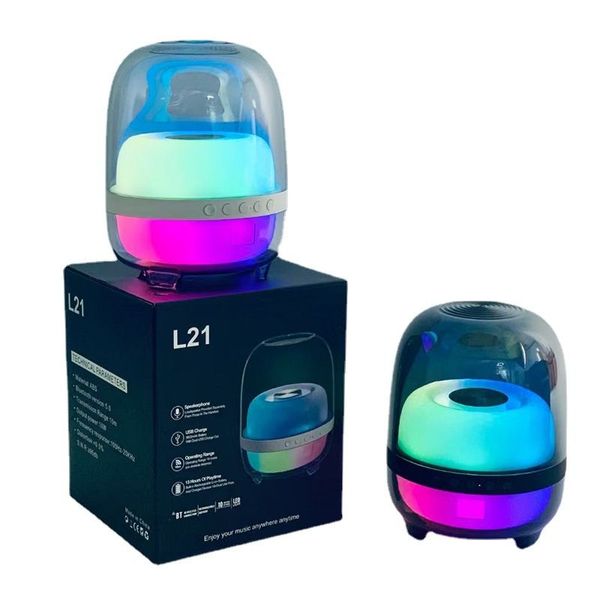 L21 Color Lights Altoparlante Bluetooth portatile senza fili con subwoofer TWS Ambience Light Audio Portatile Mini Home Uso esterno