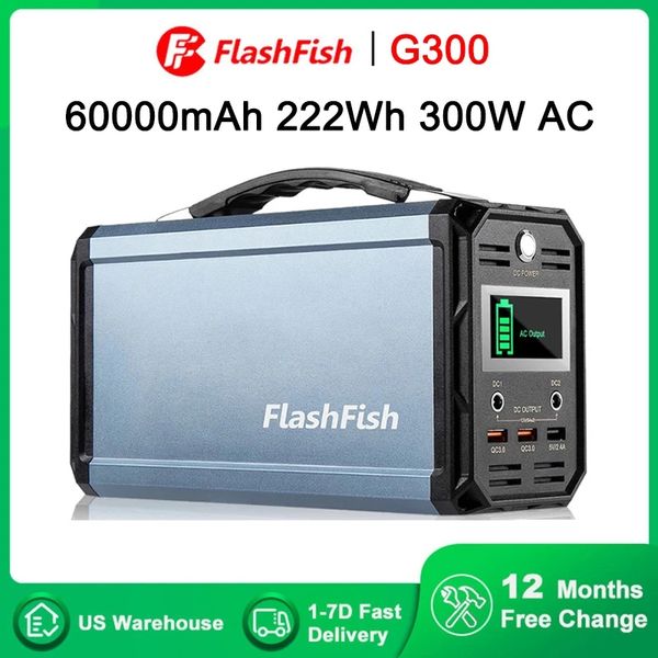 Auf Lager FlashFish Solargenerator, tragbares Kraftwerk, 60000 mAh, tragbarer Solargenerator für Zuhause, Outdoor, Camping