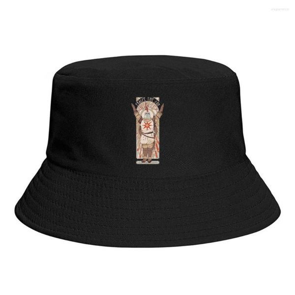 Berretti Unisex Poliestere Dark Souls Praise The Sun Cappello da pescatore Protezione solare estiva da donna Panama Gorros Elden Ring Gioco di ruolo Cap