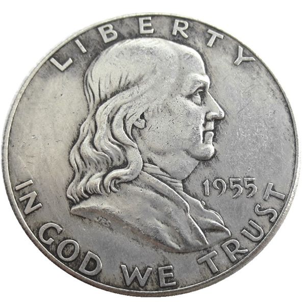 US 1955 P/D Franklin Half Dollar versilberte Kopiermünzen