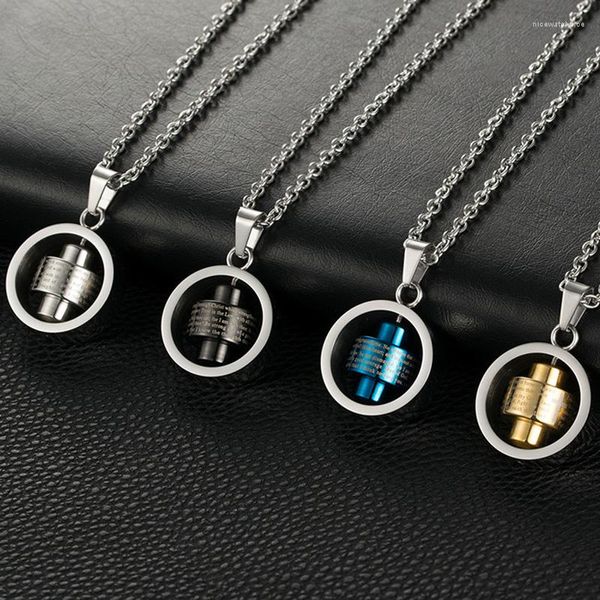 Colares pendentes Philippi Christian Cross Rotatable Ansiedade de Ansiedade de Tress para homens Mulheres Titanium Aço inoxidável colar de aço