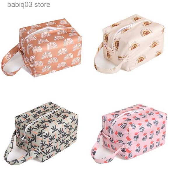 Borse per pannolini Baccelli di moda Pannolino di stoffa per bambini Borse bagnate Impermeabile Lavabile Riutilizzabile Viaggio Mamma WetBag T230526