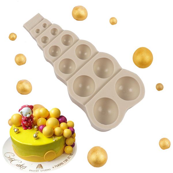 50 stücke Silikon Kuchen Modell Schokolade Fudge Form Große Kleine Multi Größe Perle Ball Form DIY Backen Kuchen Werkzeug Dekoration