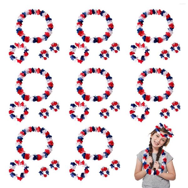 Dekoratif Çiçekler 8pcs/32pcs Petal Coronation Düğün Tropikal Hawaiian Lei Bilezik Plajı Yetişkin Çiçek Kolye Süslü Elbise Hula