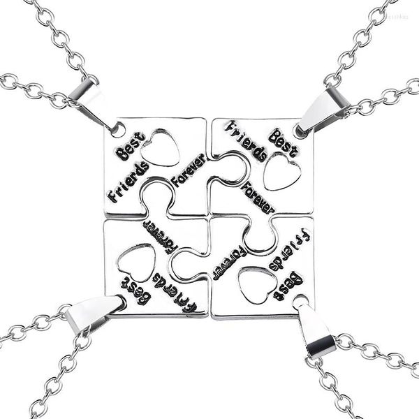 Подвесные ожерелья друзья 4 шт-наставки подвески дружбы навсегда колье колье колье BFF Попадная любовь сердца подарок для друга